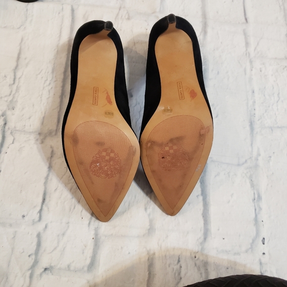 Vince Camuto Black Suede Heels - Picture 5 of 8